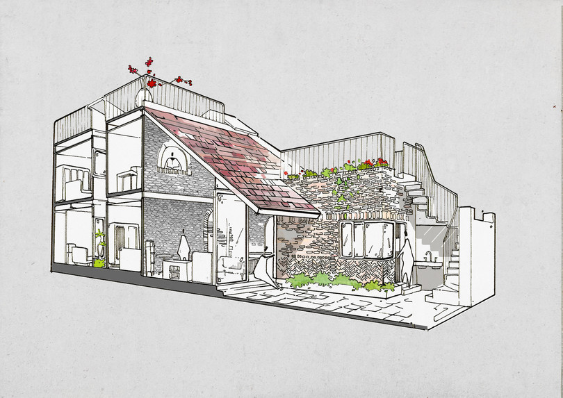 Kiến trúc độc đáo của ngôi nhà mái dốc ở Đà Nẵng