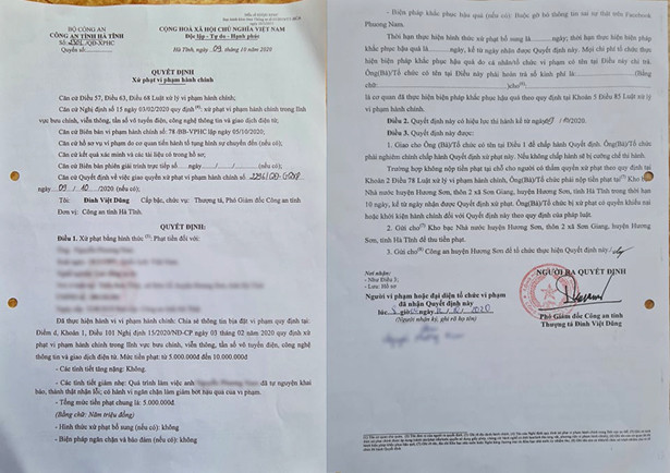 Chia sẻ thông tin bịa đặt lên facebook, một trường hợp bị phạt 5 triệu đồng