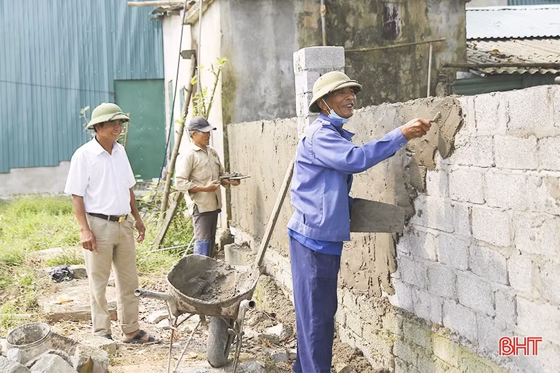 Đảng viên đi trước trong xây dựng khu dân cư NTM kiểu mẫu ở Can Lộc