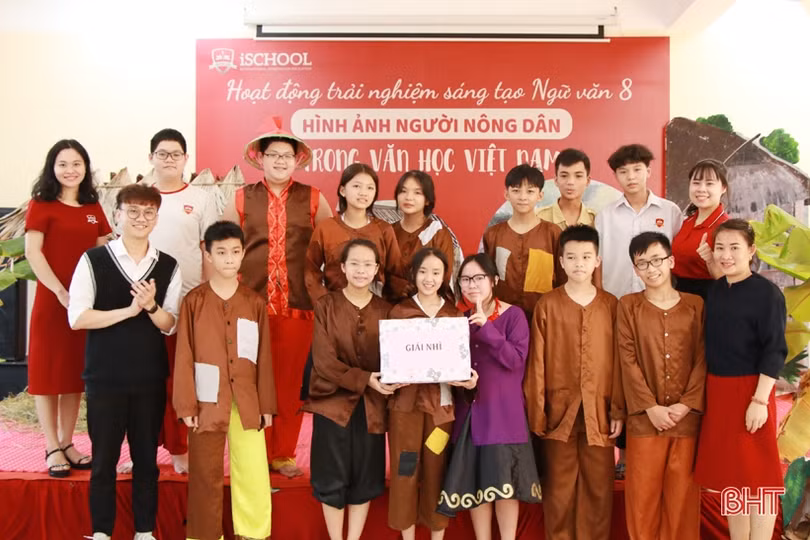 Học sinh iSchool Hà Tĩnh hào hứng trải nghiệm “Hình ảnh người nông dân trong Văn học Việt Nam”