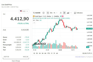 Giá vàng vượt 4.400 USD/ounce, hướng tới năm tăng mạnh nhất từ 1979
