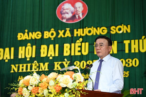 Thường trực Ban Bí thư Trần Cẩm Tú dự Đại hội Đảng bộ xã Hương Sơn