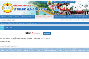 Link tra cứu điểm thi vào lớp 10 THPT Hà Tĩnh năm học 2025 - 2026