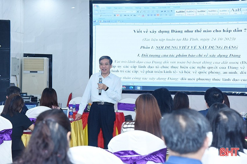 Hội Nhà báo tỉnh thường xuyên tổ chức nhiều lớp bồi dưỡng nghiệp vụ chuyên sâu cho hội viên. bqbht_br_129d2085312t58239l0.jpg