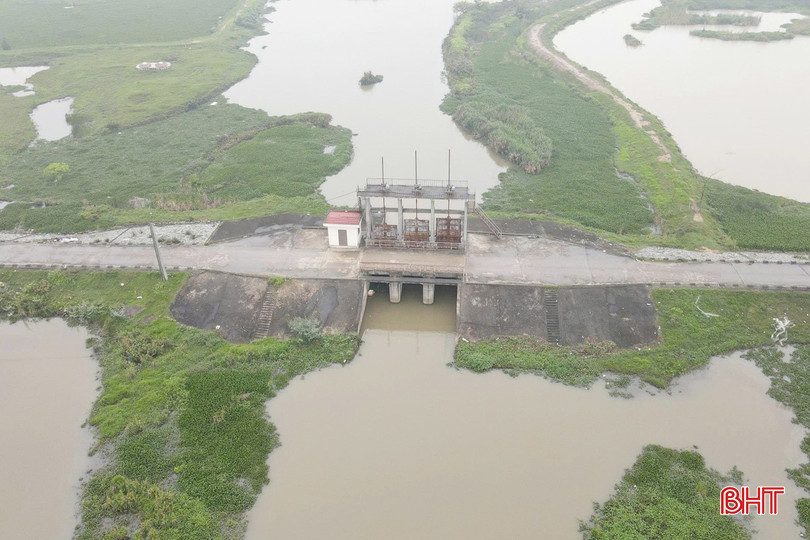 Cống Rào Trẻn hiện phục vụ tiêu thoát lũ cho các xã: Đông Kinh, Việt Xuyên, Thạch Hà và tích nước để sản xuất cho gần 1.000ha lúa.