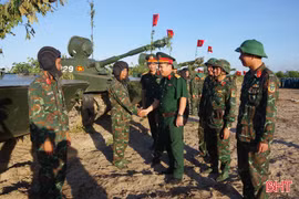 Ban Chỉ đạo diễn tập KVPT tỉnh thăm, động viên các đơn vị tham gia diễn tập