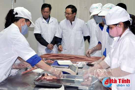 Trước đó, sáng 29/3, đoàn công tác Liên minh Hợp tác xã Việt Nam đã đến tham quan một số mô hình kinh tế tập thể tại huyện Kỳ Anh và nhà máy chế biến súc sản Mitraco (thị xã Kỳ Anh).