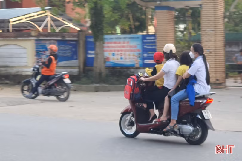 Tái diễn tình trạng học sinh vi phạm Luật Giao thông ở Hương Khê