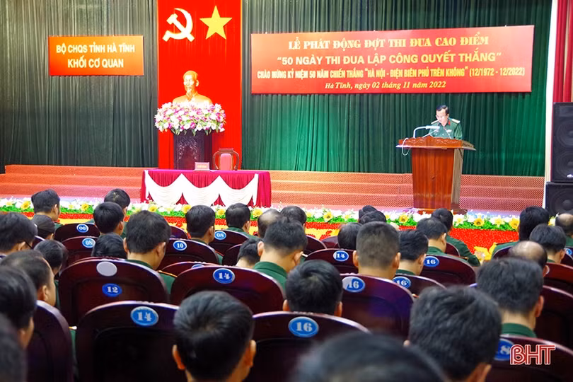 Bộ CHQS Hà Tĩnh phát động “50 ngày thi đua lập công quyết thắng”
