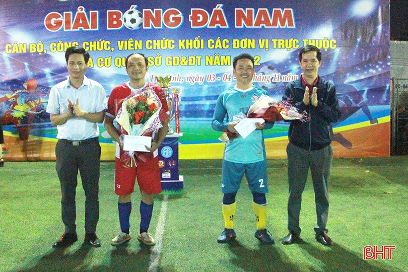 Trường THPT Lê Hữu Trác vô địch Giải Bóng đá nam cán bộ, công chức, viên chức ngành GD&ĐT Hà Tĩnh