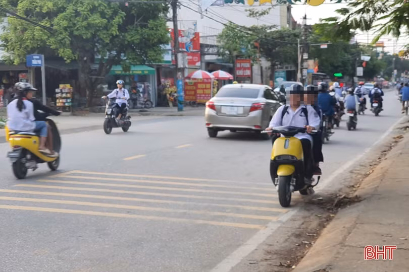 Tái diễn tình trạng học sinh vi phạm Luật Giao thông ở Hương Khê