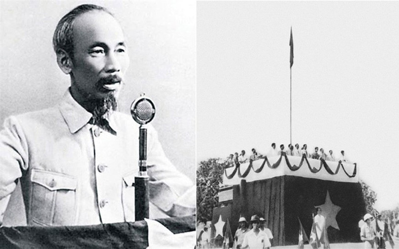 Ngày 2-9-1945, tại Quảng trường Ba Đình, Hà Nội, Chủ tịch Hồ Chí Minh đọc Tuyên ngôn Độc lập, khai sinh ra nước Việt Nam Dân chủ Cộng hòa, mở ra kỷ nguyên mới cho lịch sử dân tộc. Ảnh tư liệu bac-ho-doc-tuyen-ngon.jpg