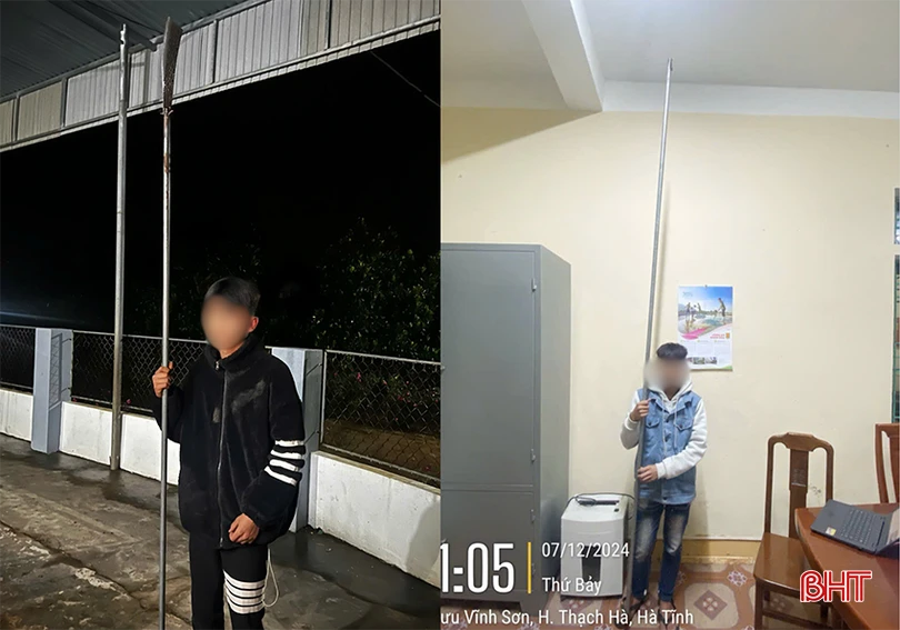 2 đối tượng tại Thạch Hà cùng hung khí tự chế.