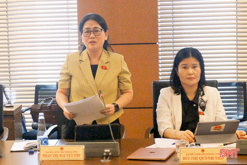 ĐBQH Phan Thị Nguyệt Thu - Chánh án TAND tỉnh Hà Tĩnh nhấn mạnh sự cần thiết ban hành Nghị quyết thí điểm xử lý vật chứng và tài sản trong các vụ án hình sự.