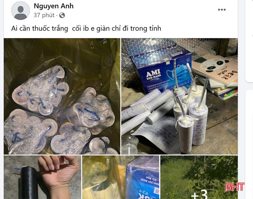 Một status rao bán vật liệu chế tạo pháo nổ. bqbht_br_ppp.jpg