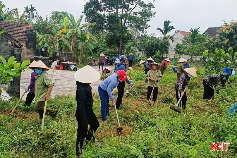 Phong trào tương thân tương ái, giúp nhau chỉnh trang vườn hộ được phụ nữ thôn hưởng ứng tích cực. bqbht_br_a1.jpg