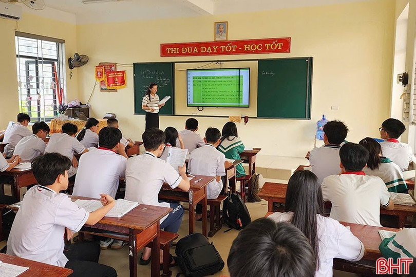 Năm nay, ở thành phố Hà Tĩnh, số học sinh đầu vào lớp 6 tăng so với đầu ra lớp 9 là 677 em. 12-6459.jpg