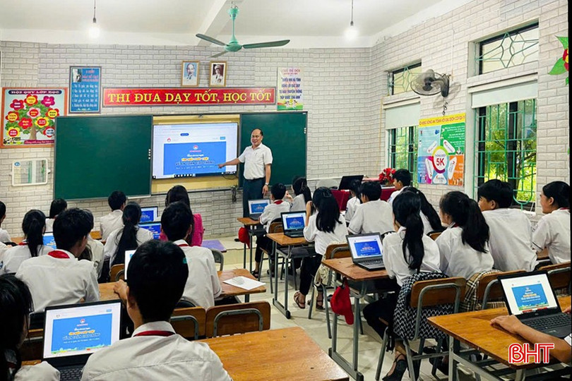 Giờ học của học sinh Trường TH&THCS Kỳ Lạc. bqbht_br_12.jpg