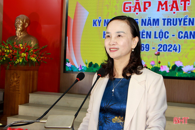Bí thư Huyện ủy Can Lộc Đặng Thị Quỳnh Diệp trình bày diễn văn. bqbht_br_13.jpg