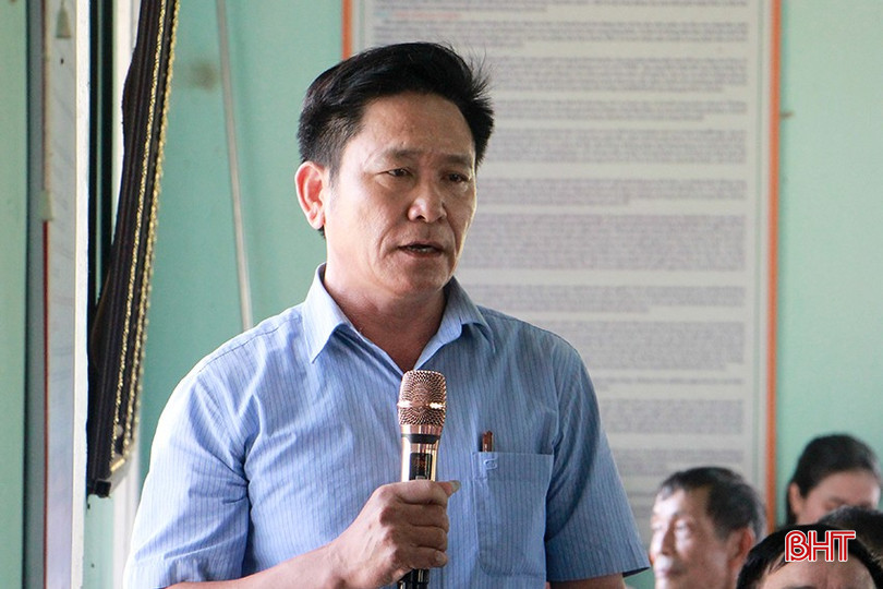 Cử tri Nguyễn Chí Tùng (xã Tùng Lộc) đề xuất các chính sách hỗ trợ phát triển nông nghiệp, nông thôn. 1.2.jpg