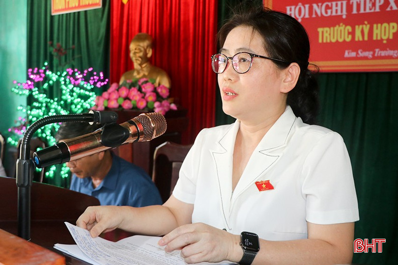Đại biểu Phan Thị Nguyệt Thu báo cáo dự kiến nội dung, chương trình Kỳ họp thứ 8, Quốc hội Khóa XV. 1.5.jpg