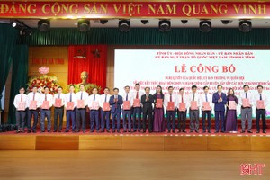 Danh sách bí thư đảng ủy, chủ tịch HĐND 69 xã, phường ở Hà Tĩnh 