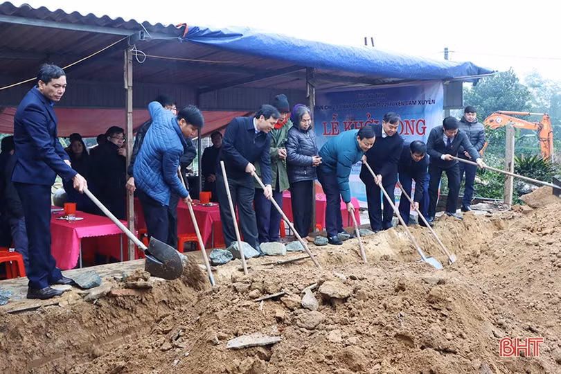 Khởi công xây dựng 4 nhà văn hóa cộng đồng kết hợp tránh thiên tai ở Thạch Hà, Cẩm Xuyên