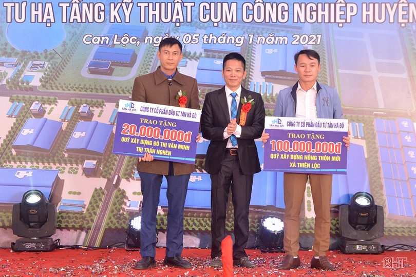 Khởi công dự án đầu tư hạ tầng kỹ thuật CCN huyện Can Lộc, tổng mức đầu tư hơn 122 tỷ đồng