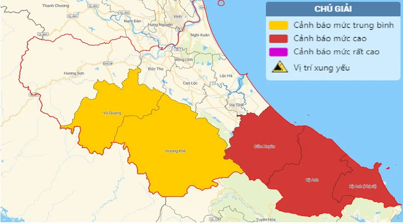 Hà Tĩnh tiếp tục mưa to, cảnh báo lũ quét, sạt lở đất