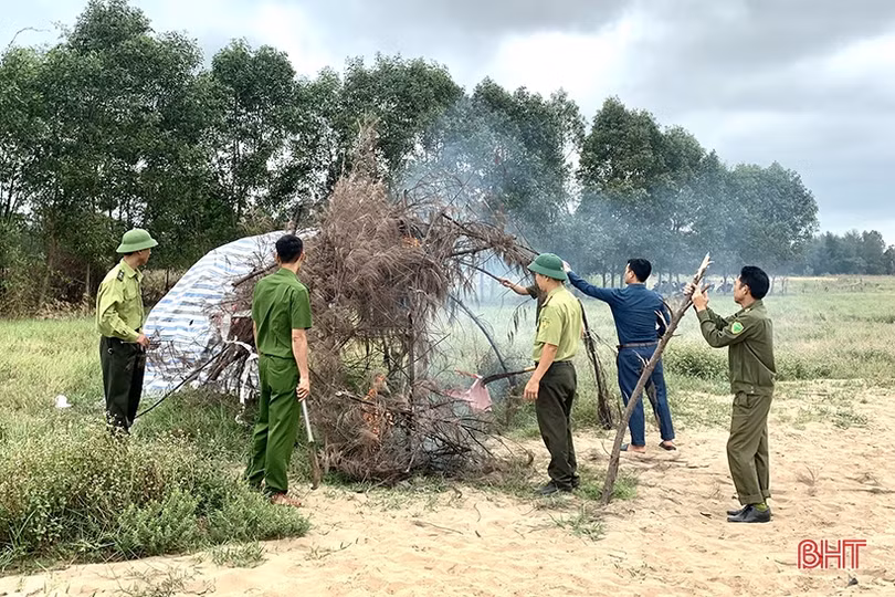 Nghi Xuân truy quét, xử lý nạn săn bắt chim trời