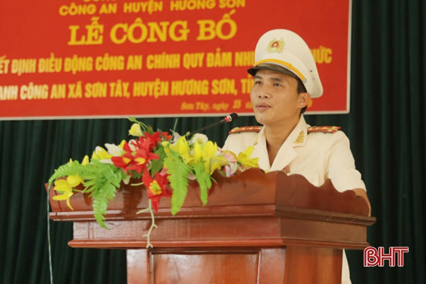 Hương Sơn điều động 6 công an chính quy đảm nhiệm chức danh công an xã