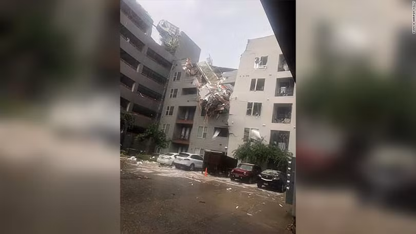 Gió lớn “xô đổ” cẩu tháp khiến ít nhất 7 người thương vong ở Mỹ