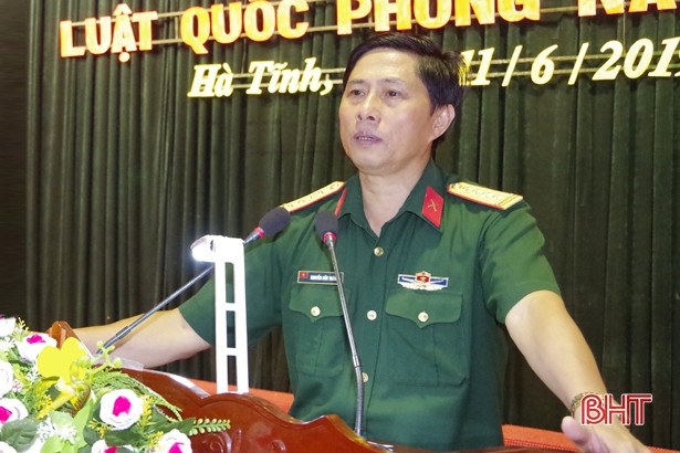 Bộ CHQS Hà Tĩnh tập huấn Luật Quốc phòng 2018 cho cán bộ, chiến sỹ