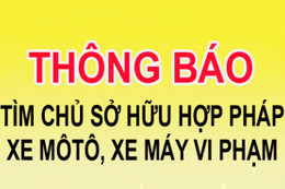 Công an TP Hà Tĩnh tìm chủ sở hữu, người quản lý hợp pháp các phương tiện