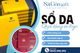 Sổ da in logo số lượng lớn Sài Gòn Gift: Giải pháp quà tặng doanh nghiệp sang trọng và hiệu quả