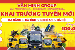 Tuyến xe Văn Minh Hà Nội - Nghệ An - Hà Tĩnh - Đà Nẵng: Hành trình tiện nghi, giá vé hấp dẫn