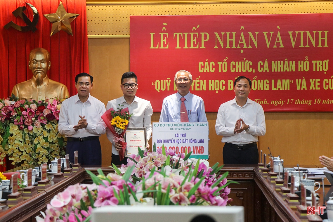 Hà Tĩnh tiếp nhận, vinh danh các tổ chức, cá nhân hỗ trợ “Quỹ Khuyến học đất Hồng Lam”