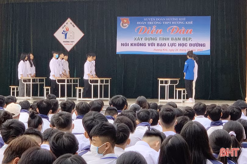 Các trường học ở Hà Tĩnh tích cực “Xây dựng tình bạn đẹp, nói không với bạo lực học đường”