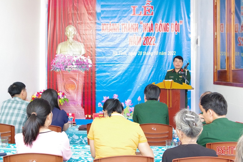 Bàn giao “Nhà đồng đội” cho quân nhân hoàn cảnh khó khăn ở Can Lộc