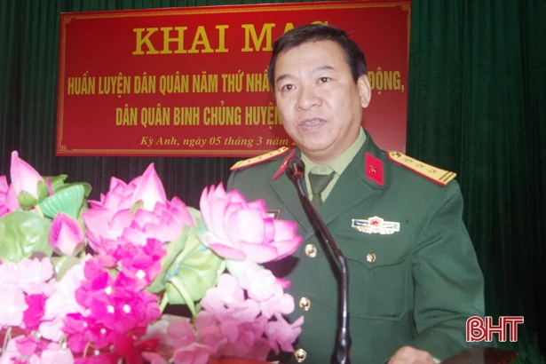 Huyện Kỳ Anh tổ chức huấn luyện chiến đấu dân quân năm 2020