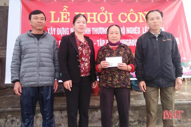 Khởi công xây dựng 6 nhà tình nghĩa cho người nghèo Thạch Hà