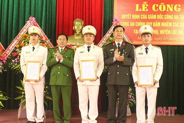12/12 xã, thị trấn ở Lộc Hà hoàn thành điều động công an chính quy về xã
