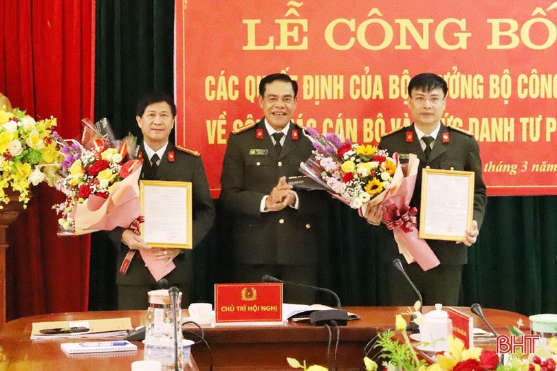 Bổ nhiệm thủ trưởng cơ quan cảnh sát điều tra, an ninh điều tra Công an Hà Tĩnh