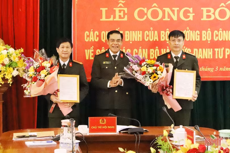 Bổ nhiệm thủ trưởng cơ quan cảnh sát điều tra, an ninh điều tra Công an Hà Tĩnh