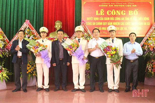 12/12 xã, thị trấn ở Lộc Hà hoàn thành điều động công an chính quy về xã