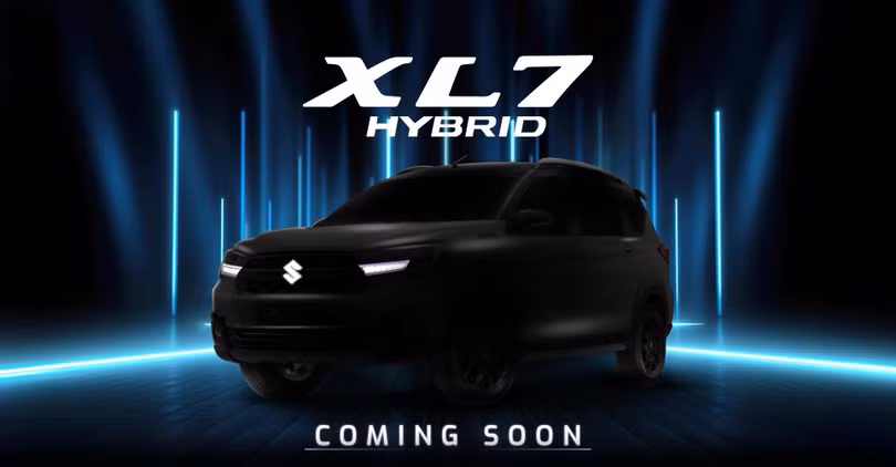 Poster thông báo XL7 Hybrid sắp ra mắt tại trang chủ Suzuki.