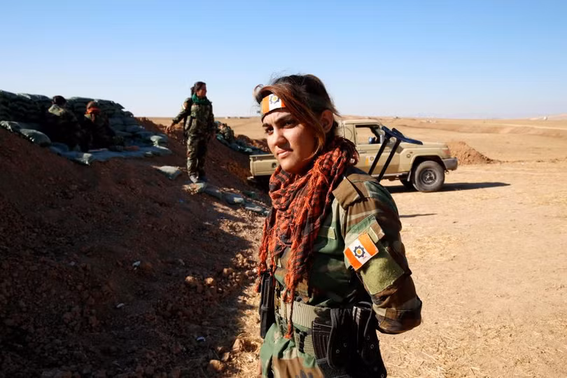 nhung nu chien binh nguoi kurd tren chien truong chong is o mosul