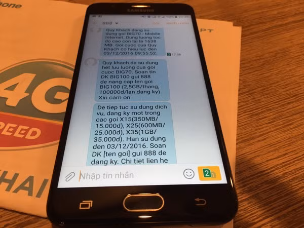 lo dien cac goi cuoc 4g cua vinaphone