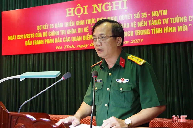 Đảng ủy Quân sự tỉnh đẩy mạnh đấu tranh với các quan điểm sai trái, thù địch