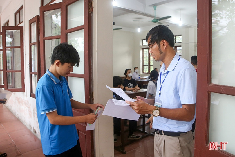 Thí sinh Hà Tĩnh thực hiện nghiêm quy chế trường thi